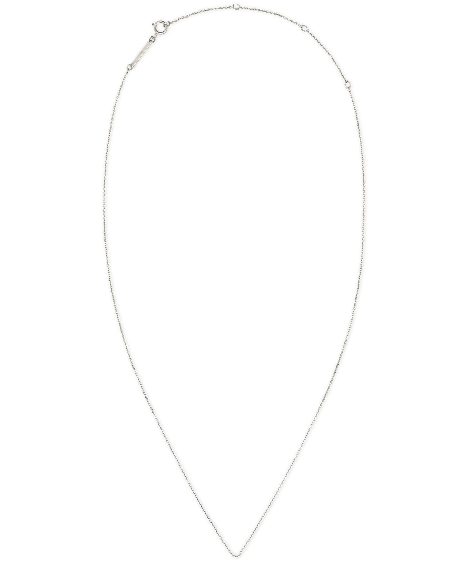 15" Thin Chain Necklace in 14k White Gold -  - Aureus Boutique