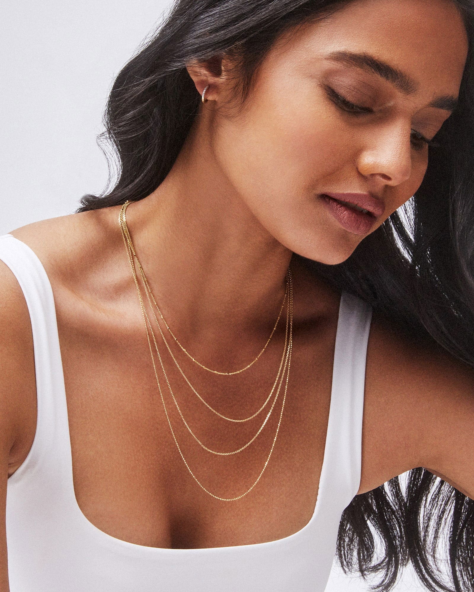 15" Thin Chain Necklace in 14k Yellow Gold -  - Aureus Boutique