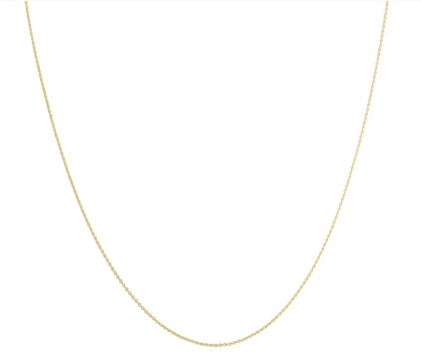 14k Yellow Gold 0.7 millimeters Cable Necklace (18 inches)