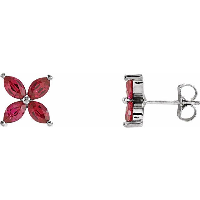 Lab-grown Diamond Earrings in 14K White Gold