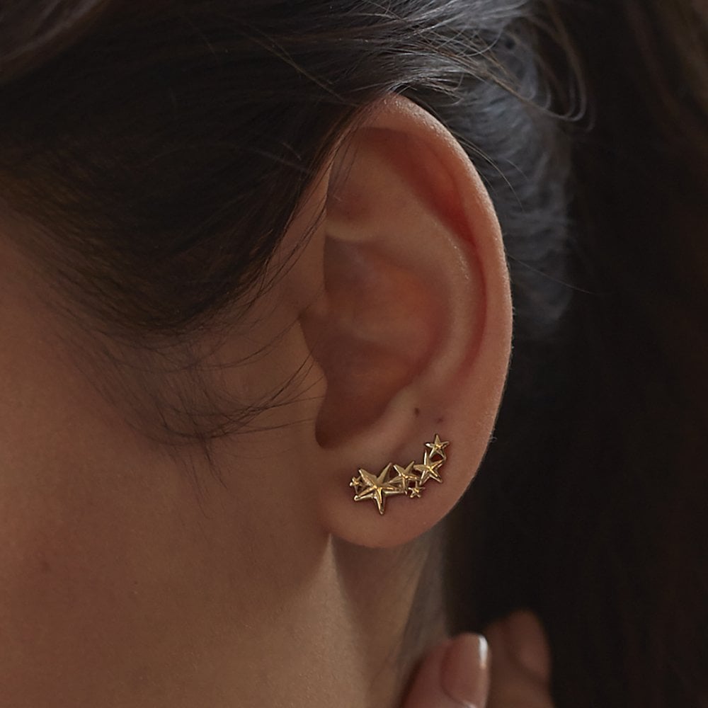 Star Stud Earrings Gold