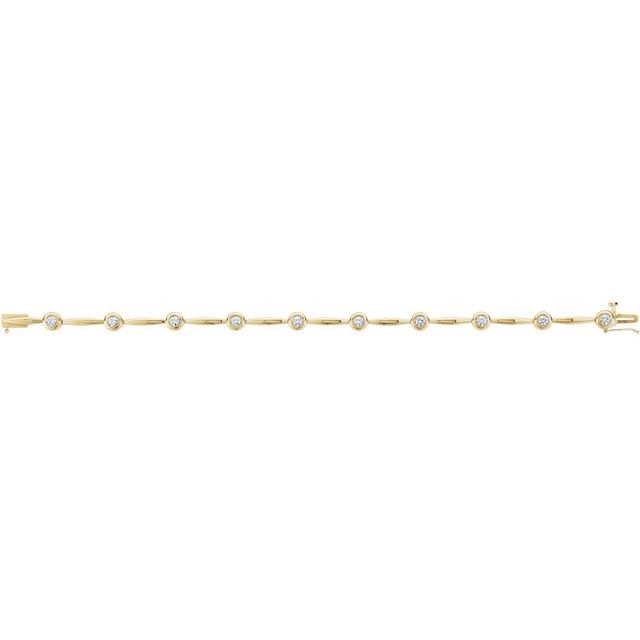 1Ct Lab-grown Diamond Bracelet in 14K White Gold