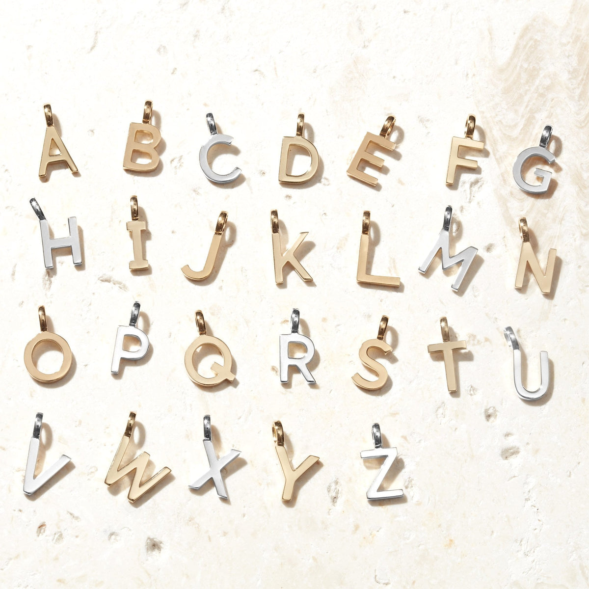 Letter Pendant Silver