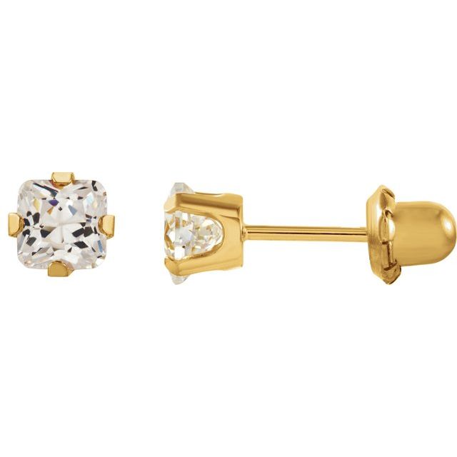 Diamond Stud Earrings in 14K White Gold