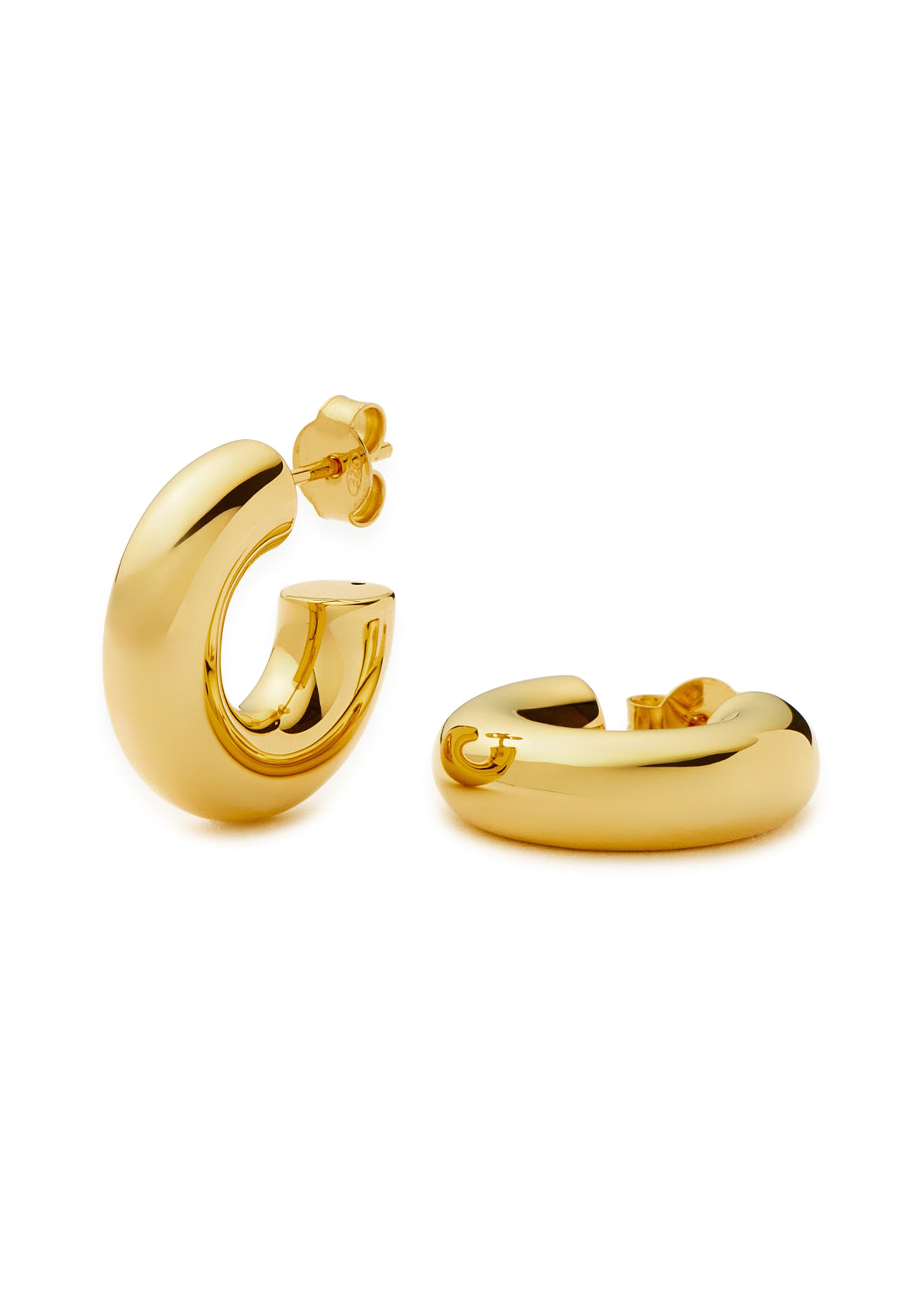Chubby Medium 18kt gold vermeil hoop earrings