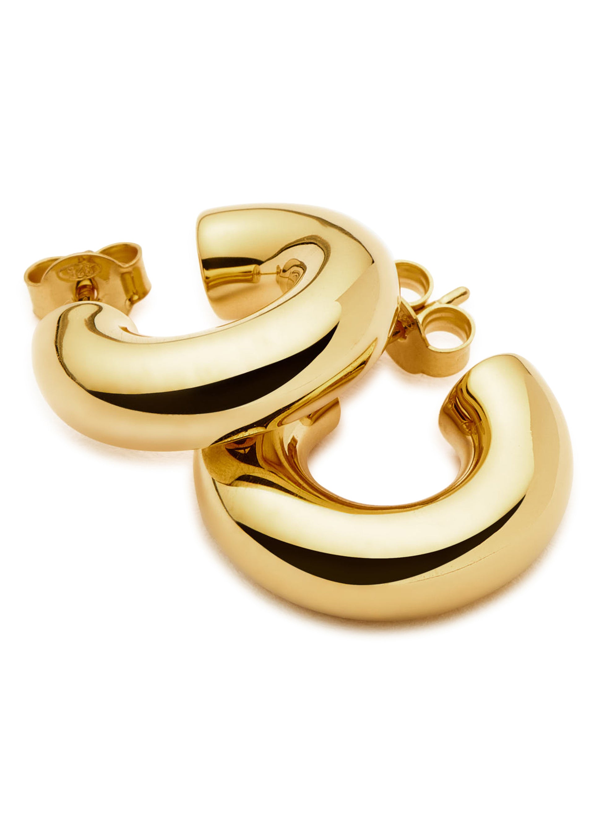 Chubby Medium 18kt gold vermeil hoop earrings