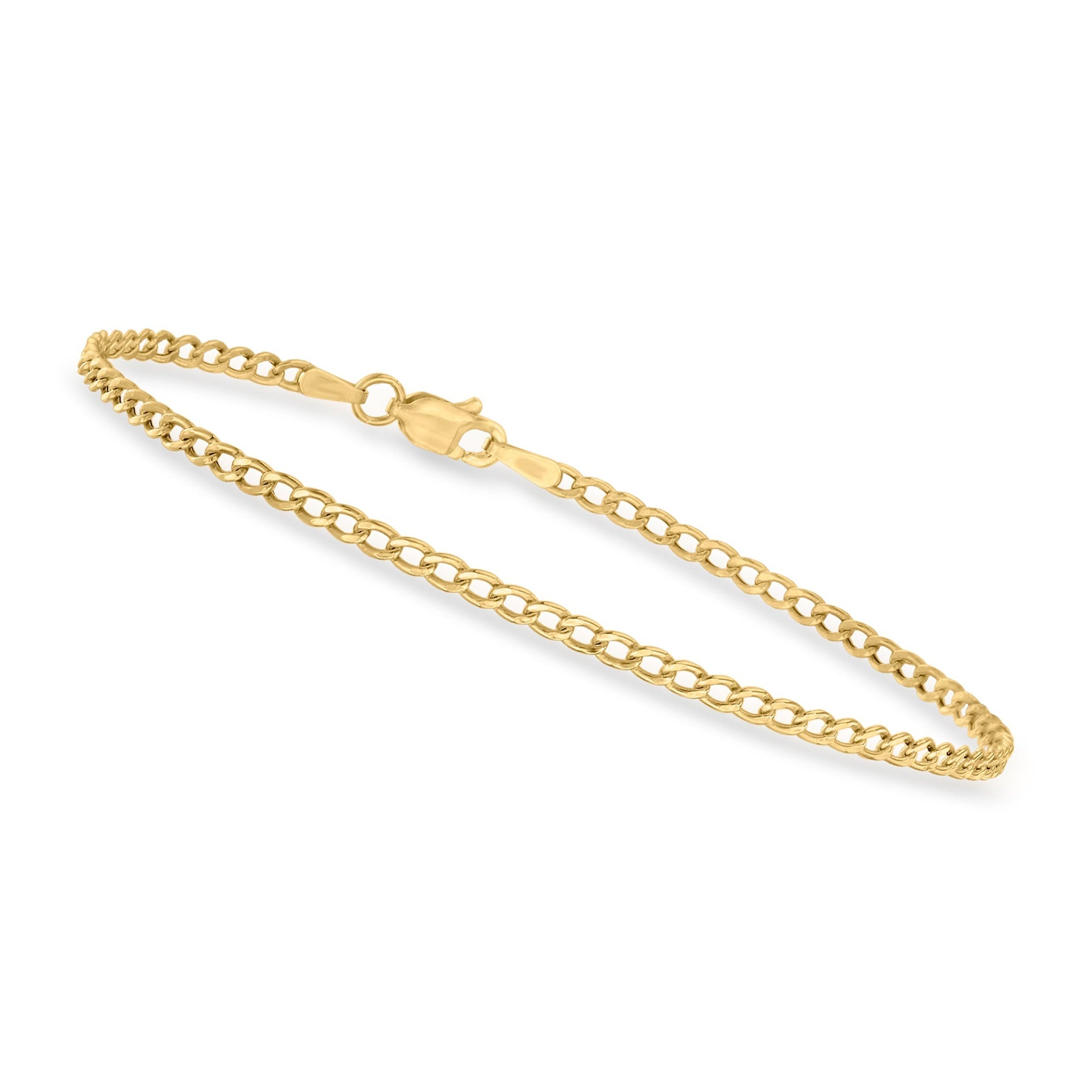 2.3mm 10kt Yellow Gold Curb-Link Bracelet