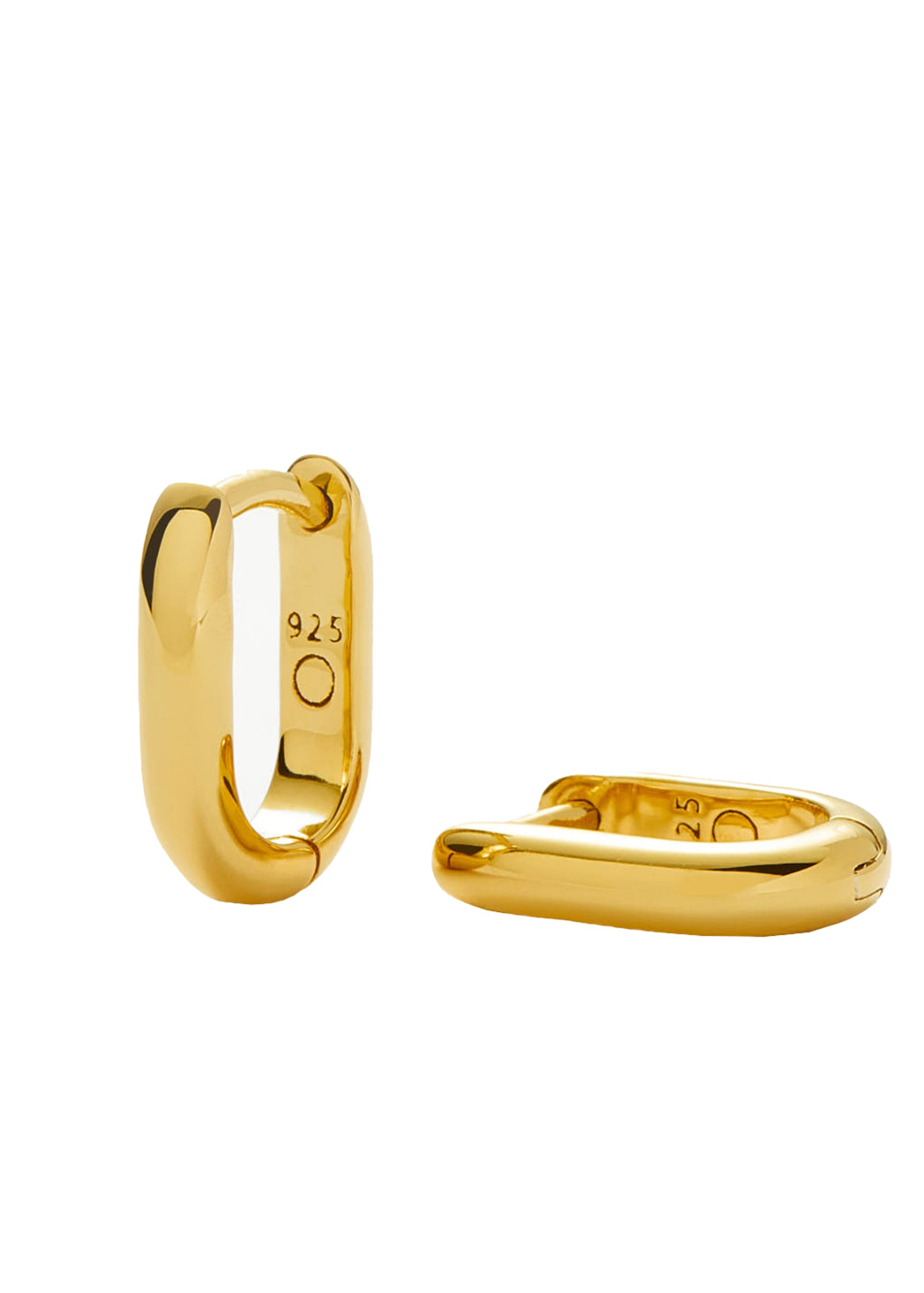 Classic Ovate 18kt gold vermeil hoop earrings