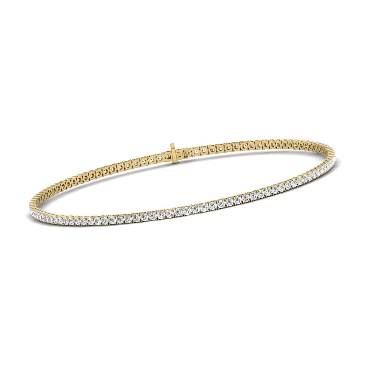 Diana M Lab 20 Carat TW Diamond Tennis Necklace in 14K yellow Gold