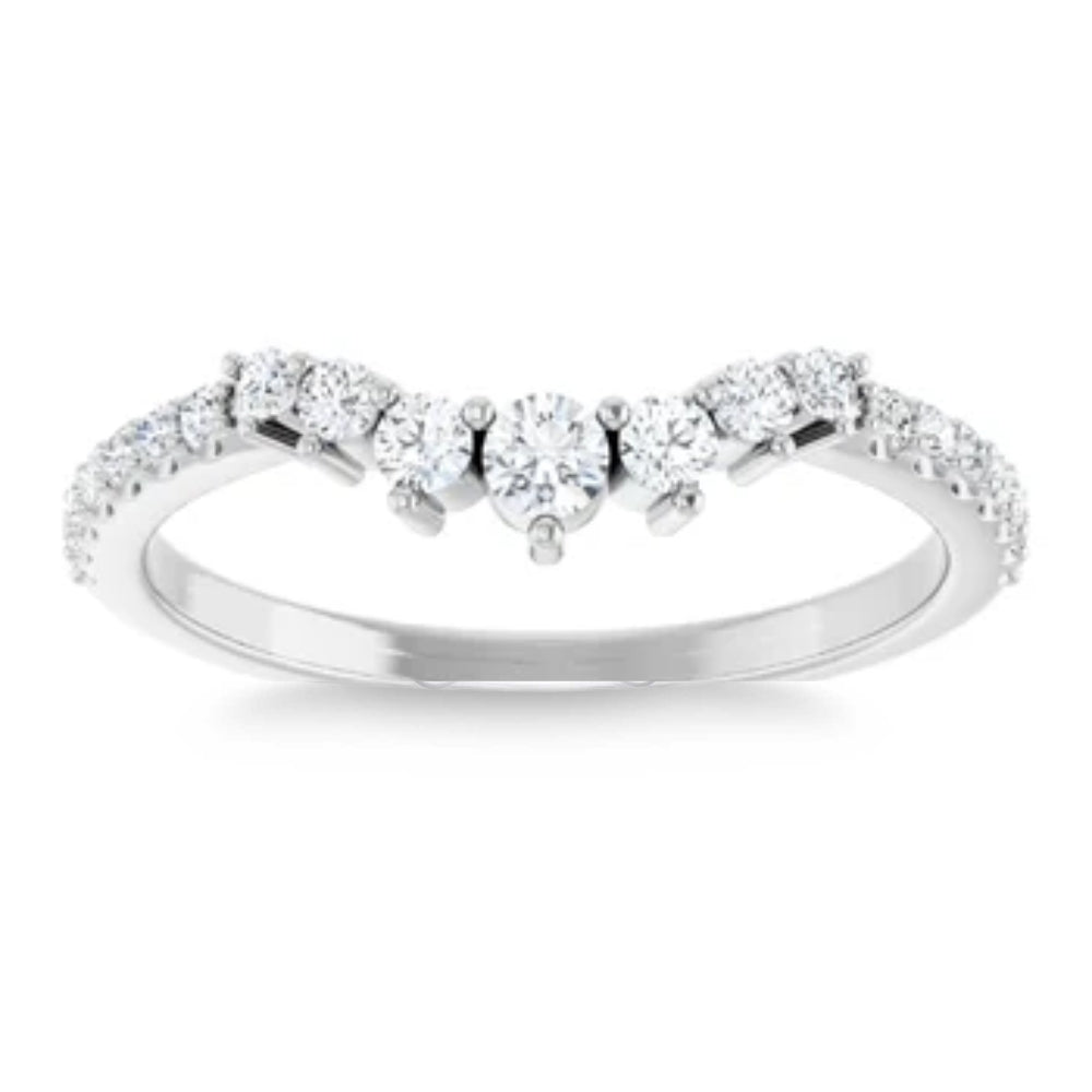 1/3Ct Round Cut Wedding Ring Anniversary Band 14k Gold Lab Grown