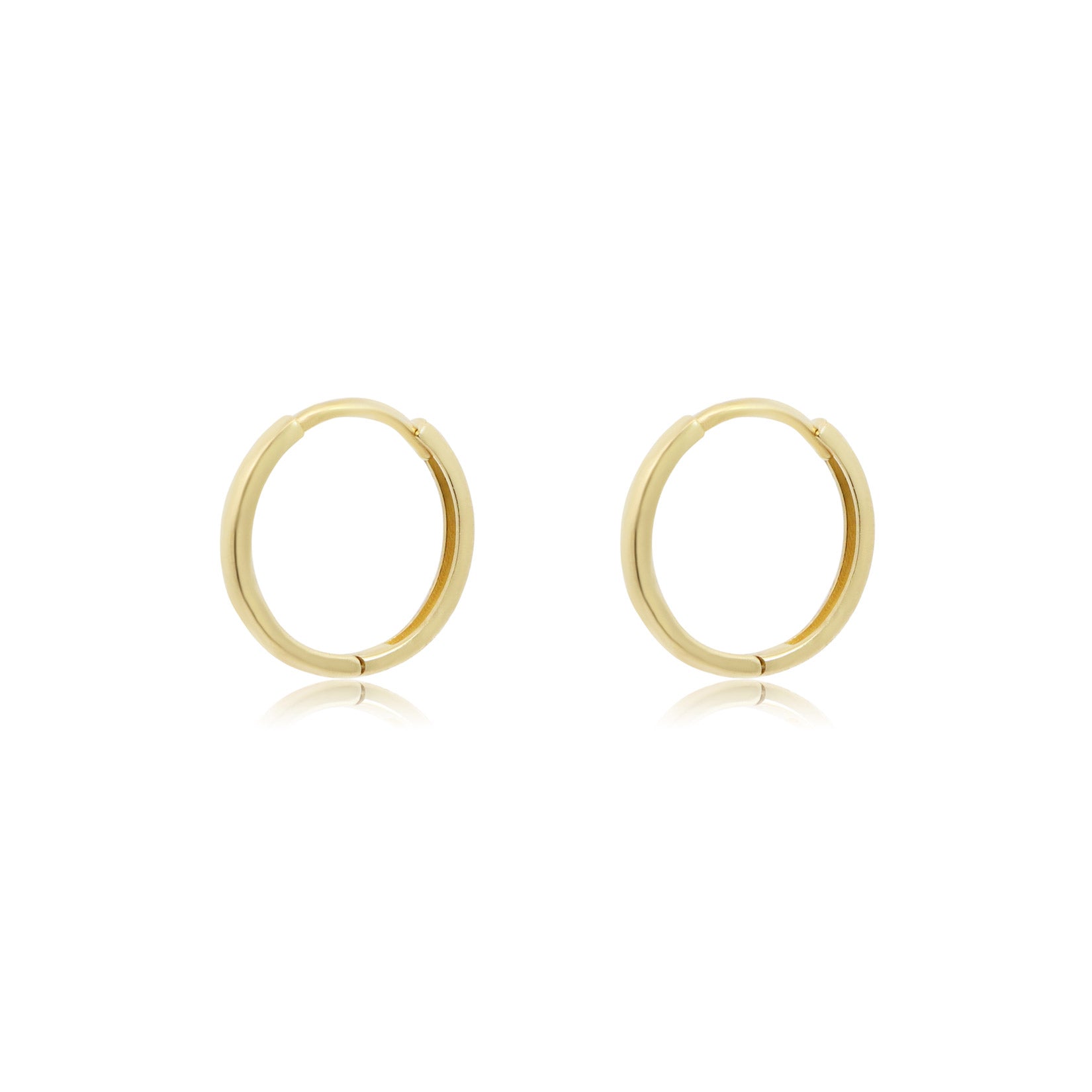 Thin Gold Huggie Hoop Earrings
