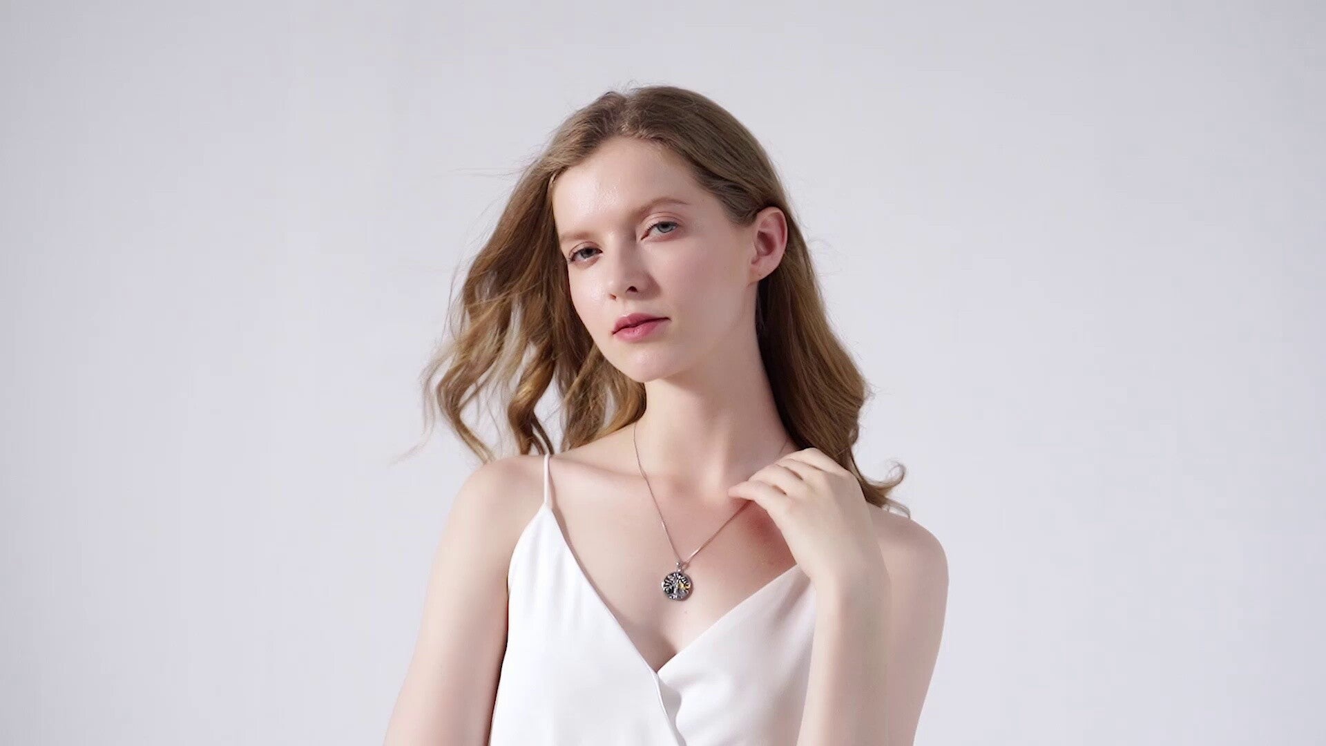 Sterling Silver Two-tone Abalone Shellfish Owl & Tree Of Life Pendant Necklace