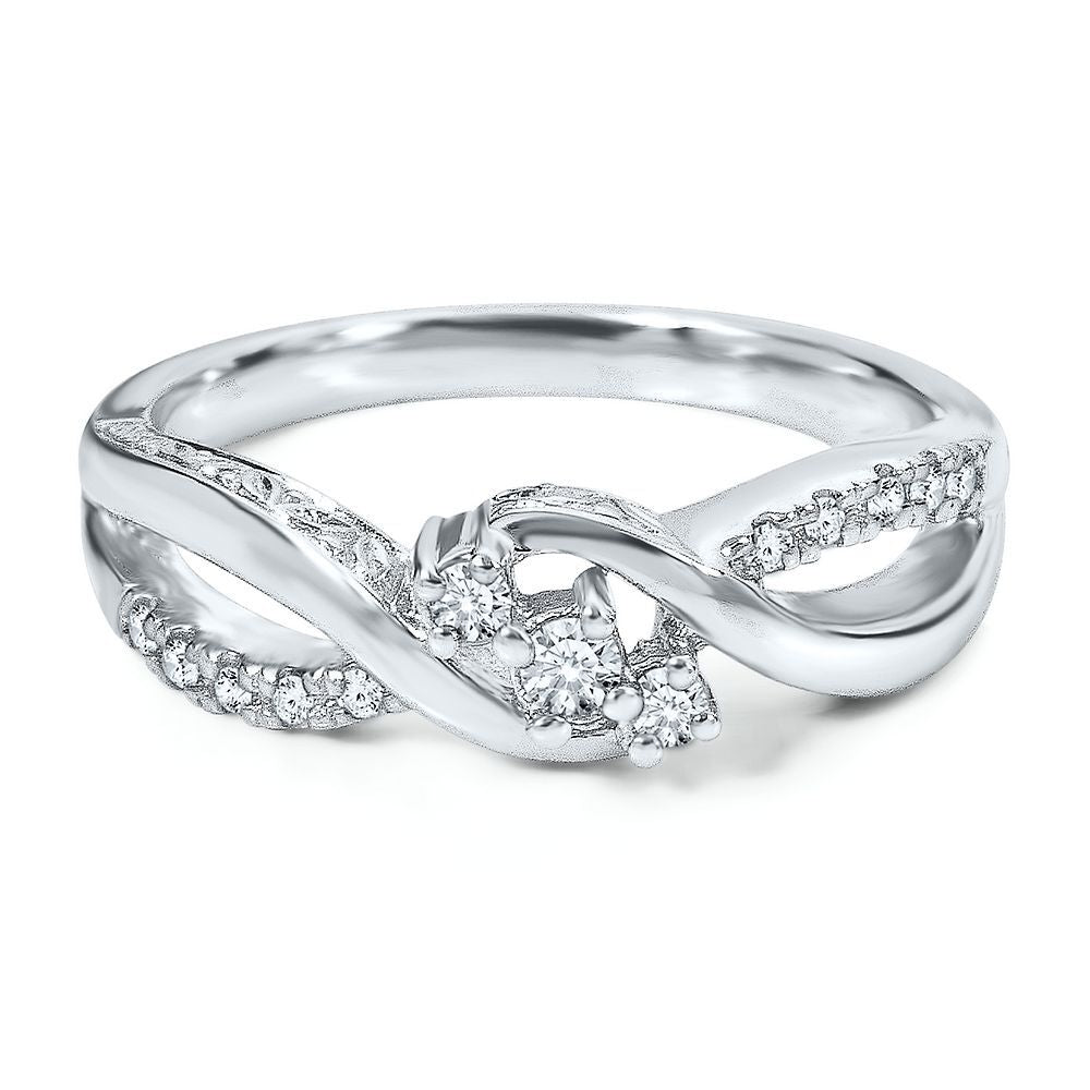 1/7 ct. tw. Diamond Ring in Sterling Silver