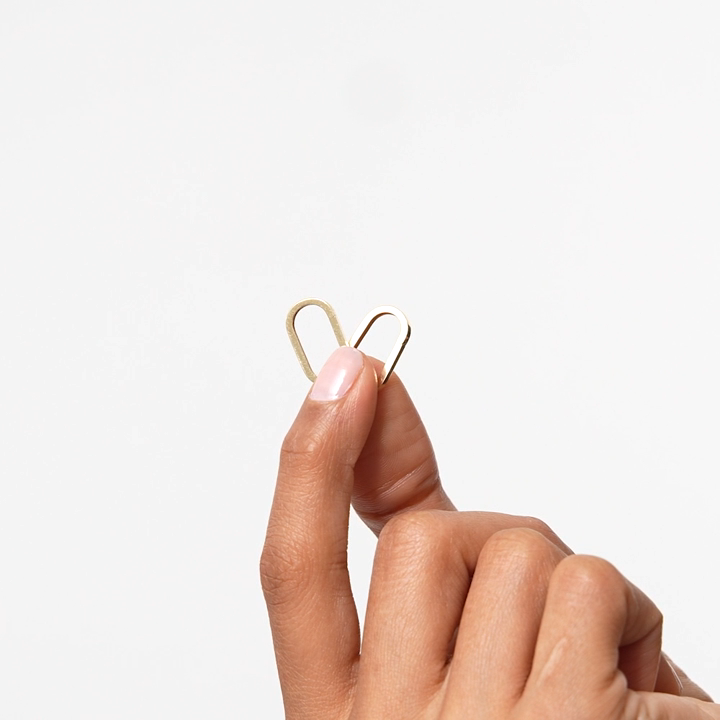 10K Gold Paperclip Hoop Earrings