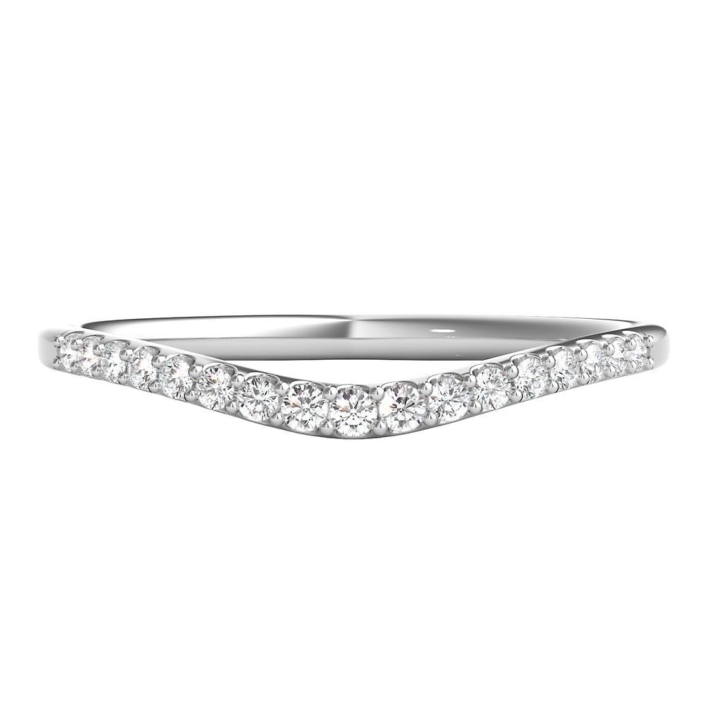 1/7 ct. tw. Diamond Contour Band in 14K White Gold