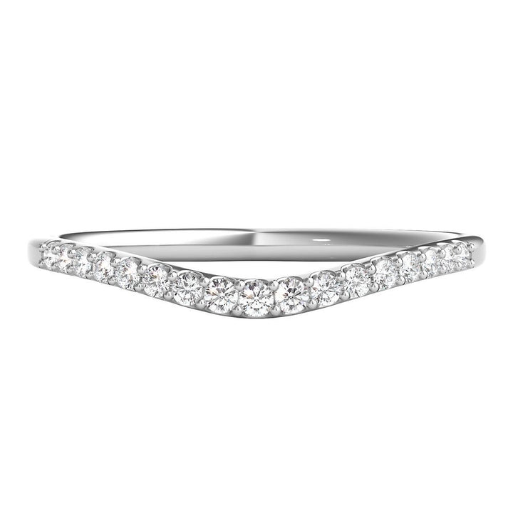 1/7 ct. tw. Diamond Contour Band in 14K White Gold
