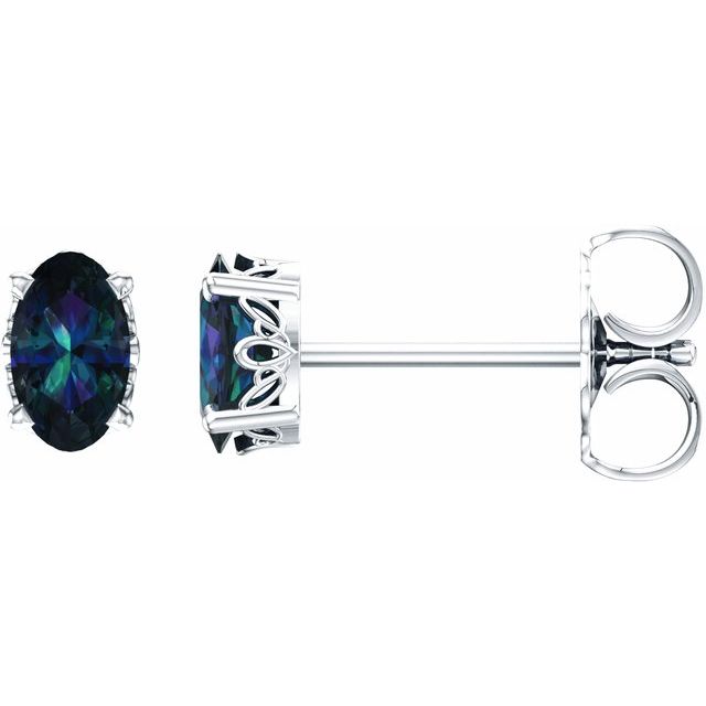 Lab-grown Diamond Earrings in 14K White Gold