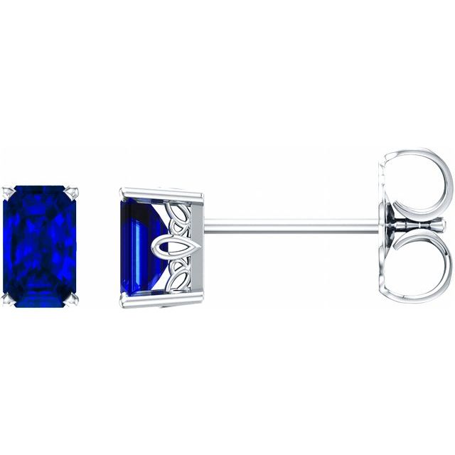 Lab-grown Diamond Earrings in 14K White Gold