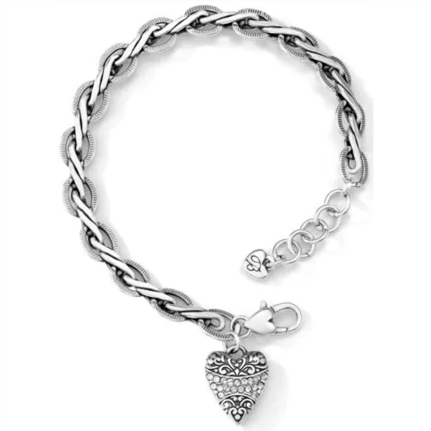 Women's Crystal Love Charm Bracelet In Silver