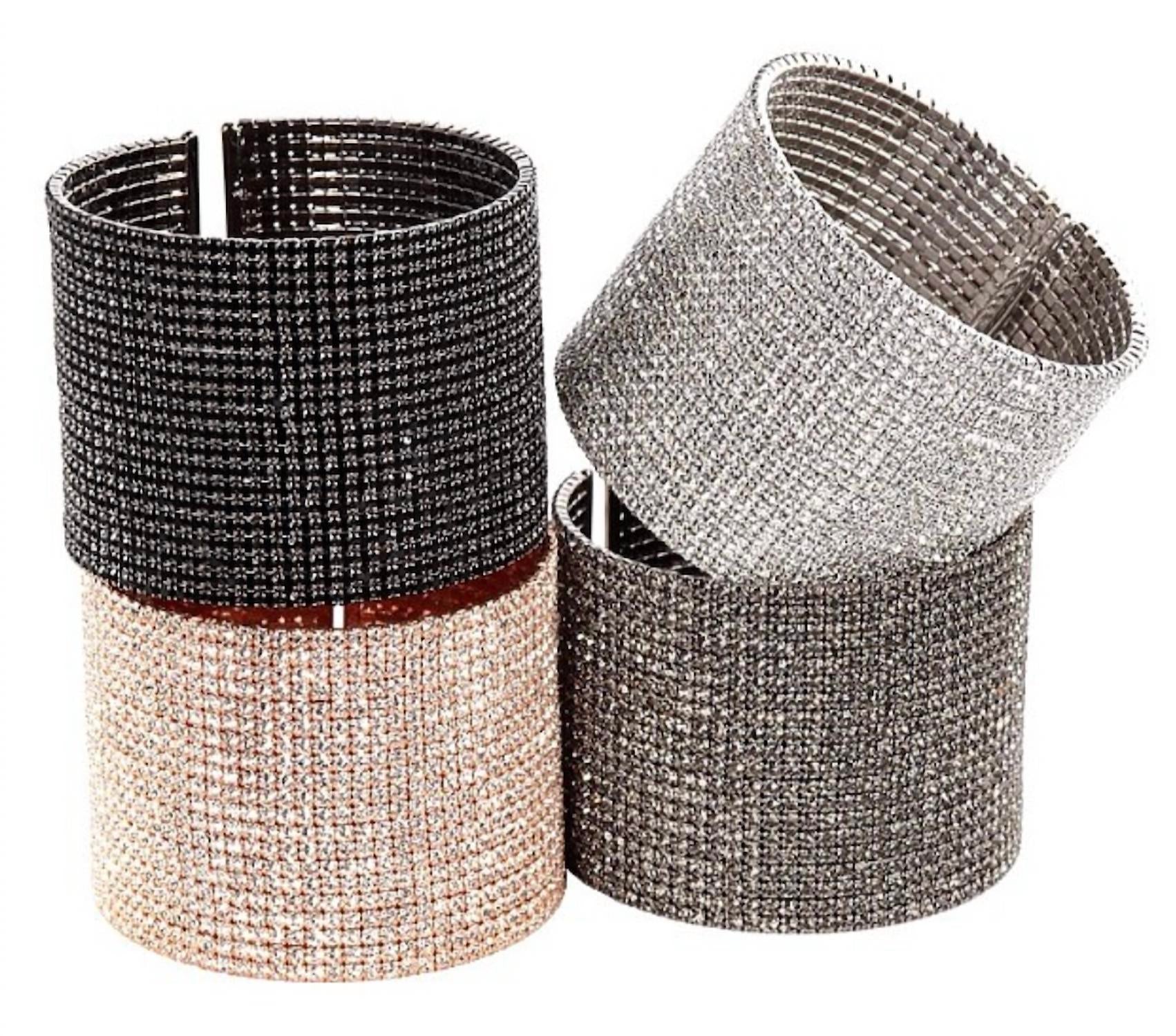 Crystal Cuff Large In Black Ombre