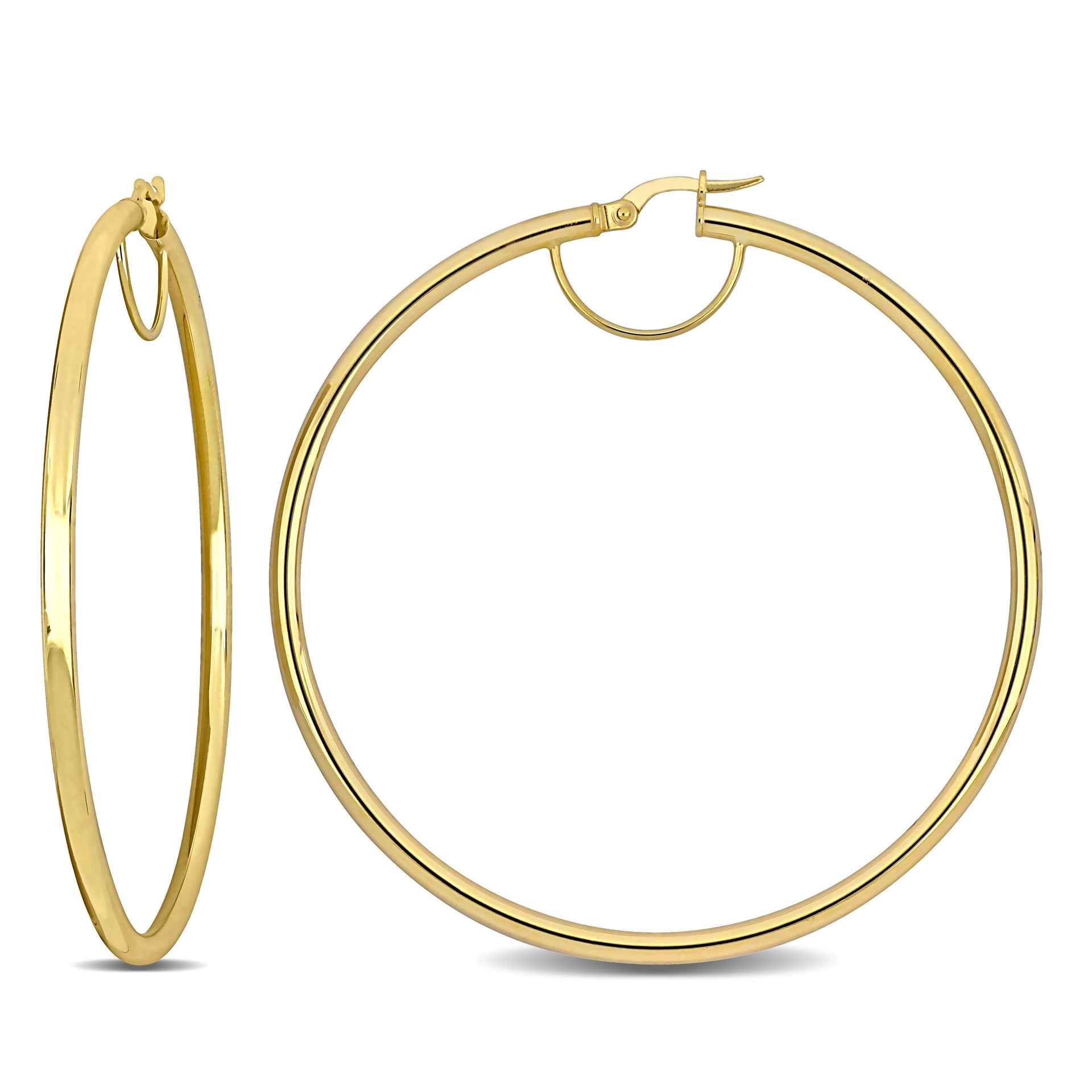 Mimi & Max 60mm Hoop Earrings in 14k Yellow Gold