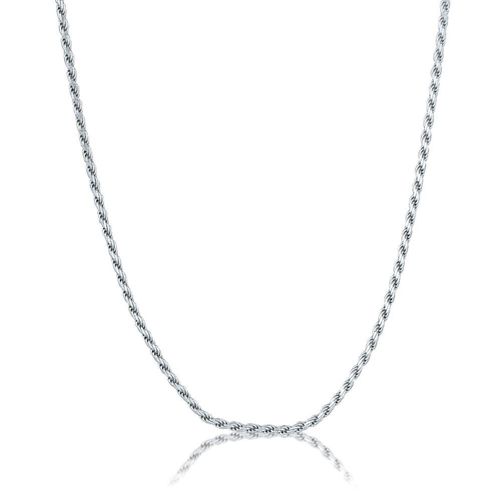 Rope Sterling Silver Chain, 16"