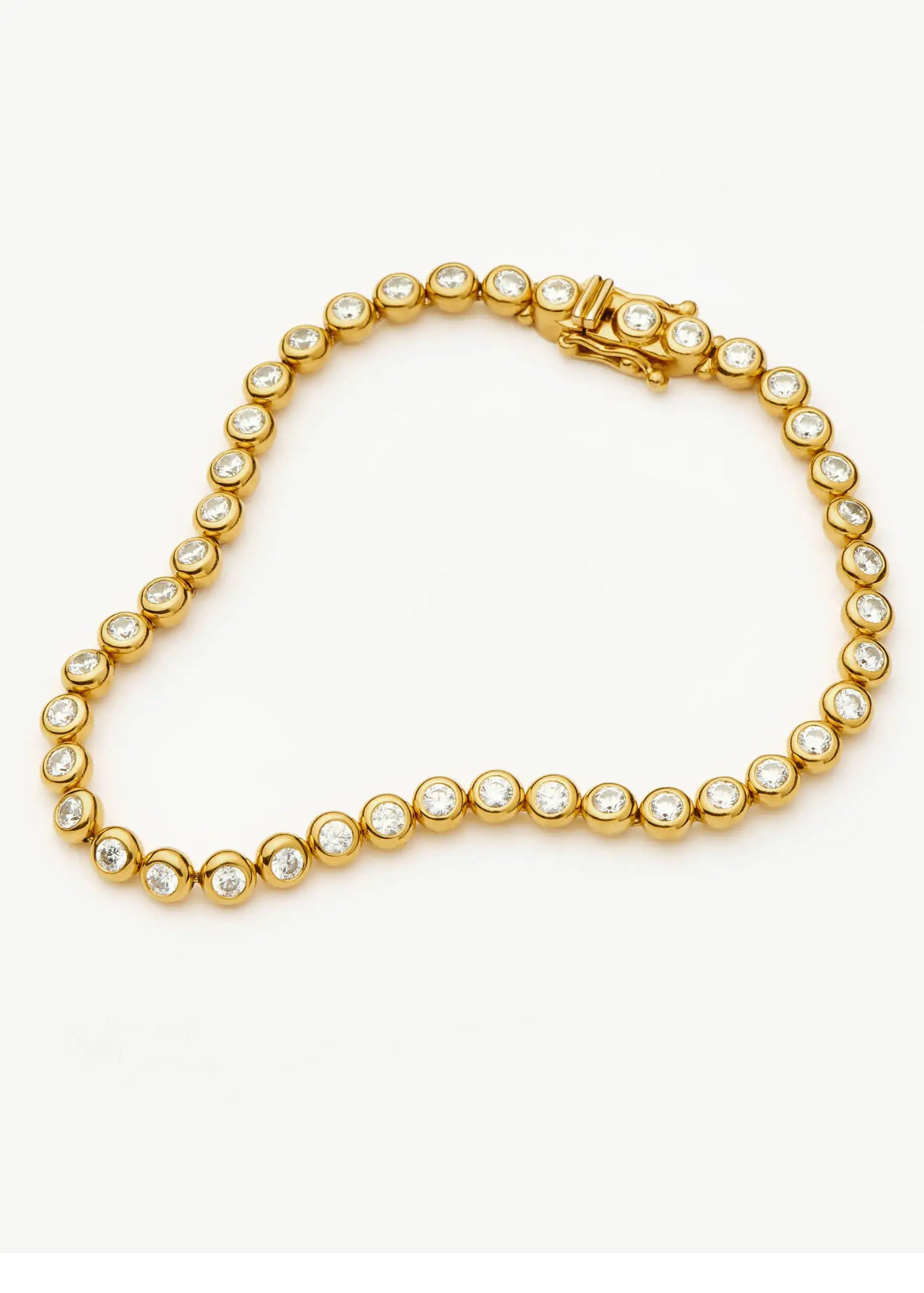 Round Tennis 18kt gold vermeil bracelet