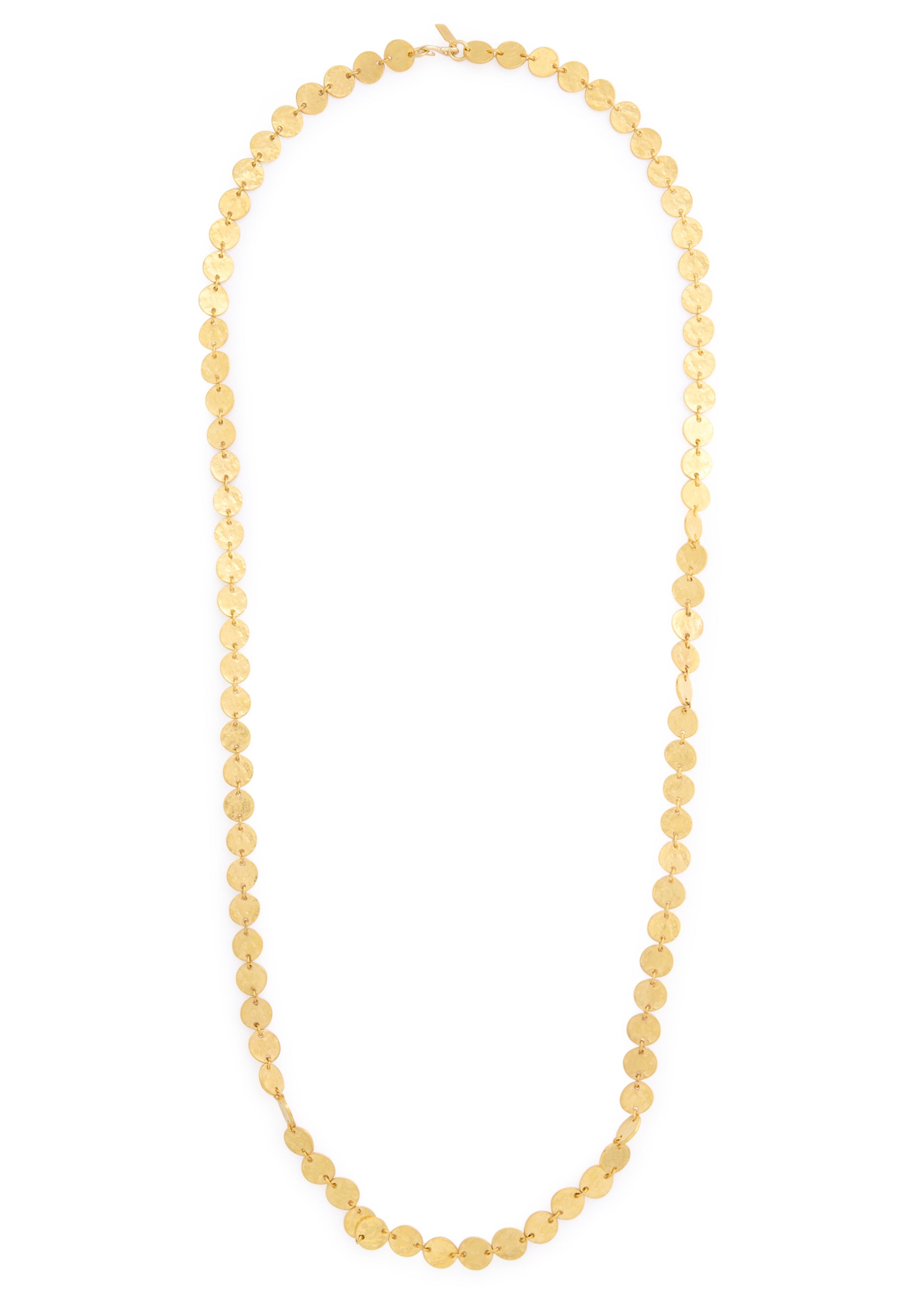 Molten coin necklace