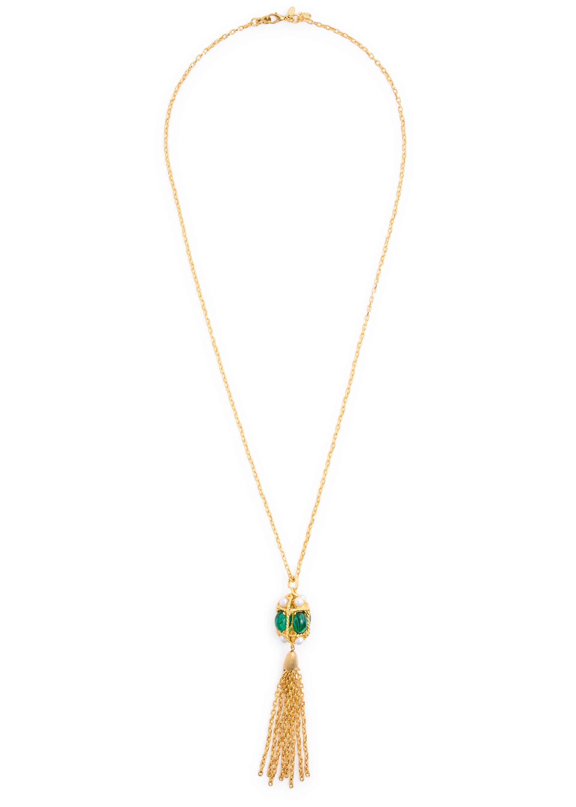 Embellished-pendant chain necklace