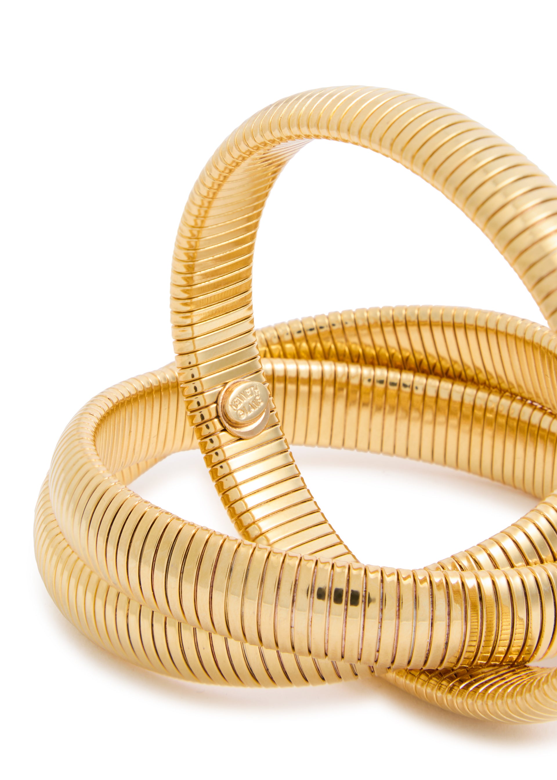 Triple interlocking chain bracelet