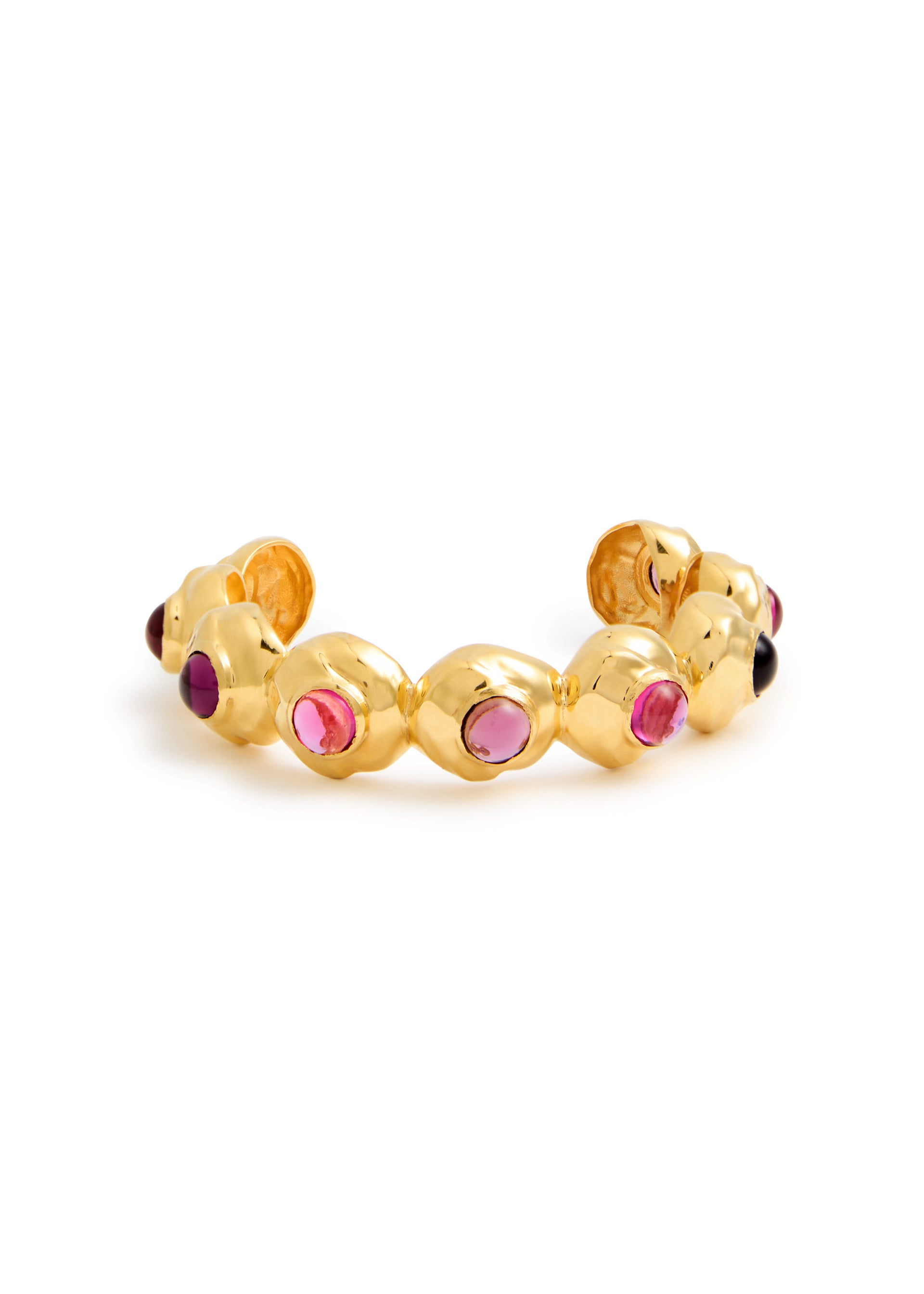 Wave crystal-embellished 18kt gold-plated cuff