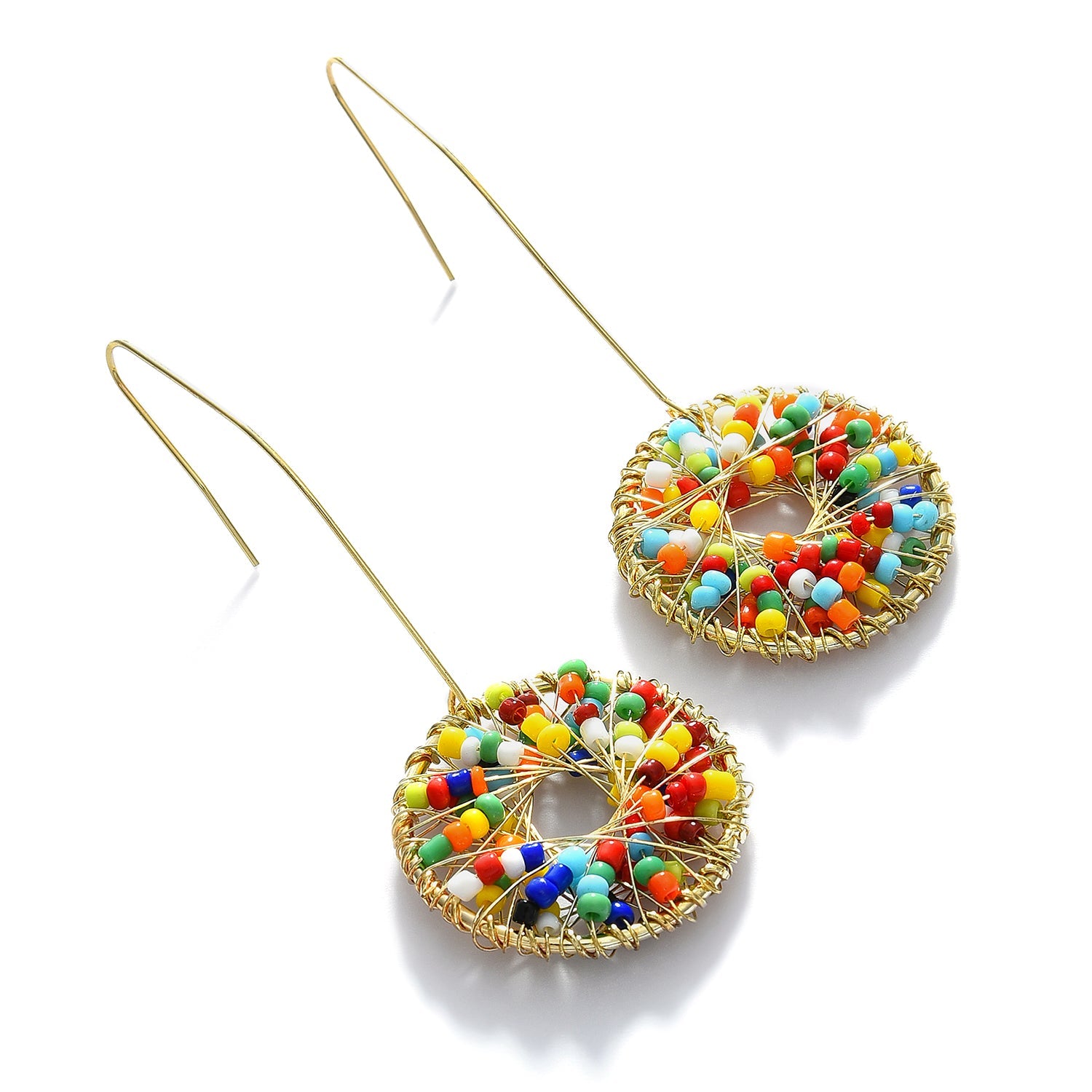 Silver Plated Beaded Drop Earring