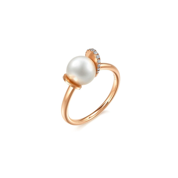 18K Rose Gold Akoya Pearl Ring -  - Aureus Boutique
