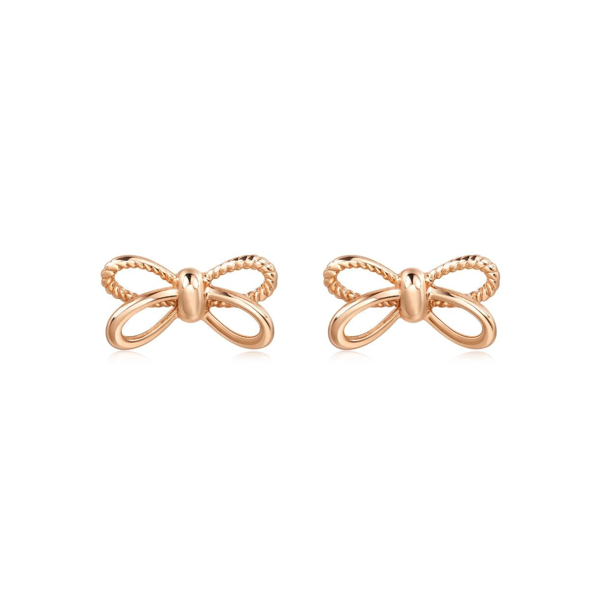 18K Rose Gold Bowties Earrings -  - Aureus Boutique