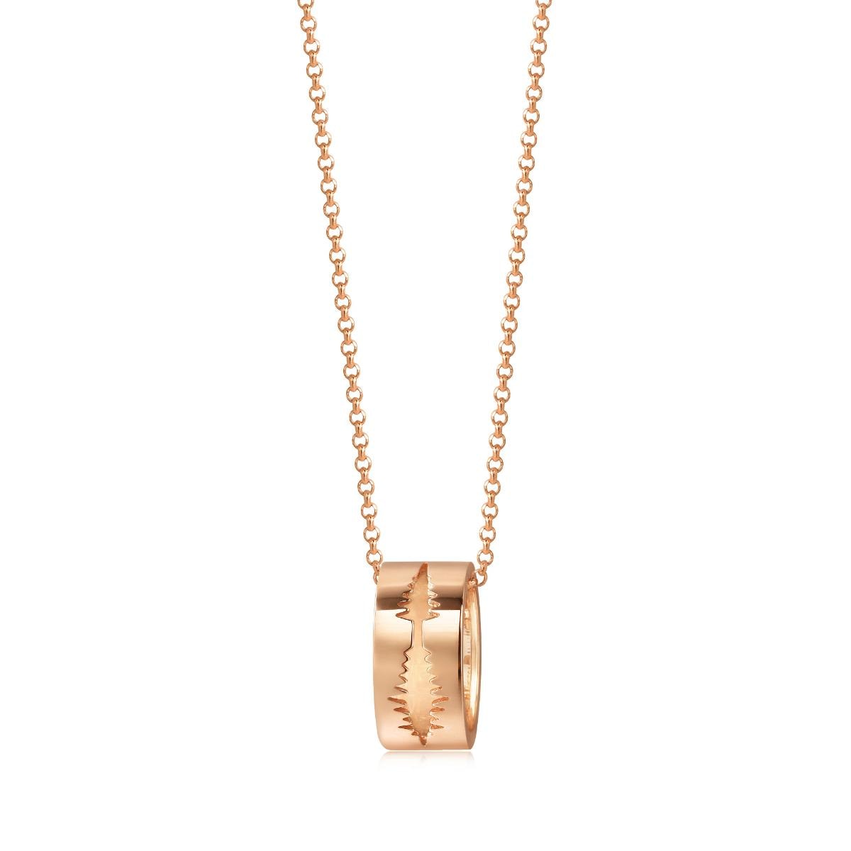 18K Rose Gold Diamond Necklace -  - Aureus Boutique