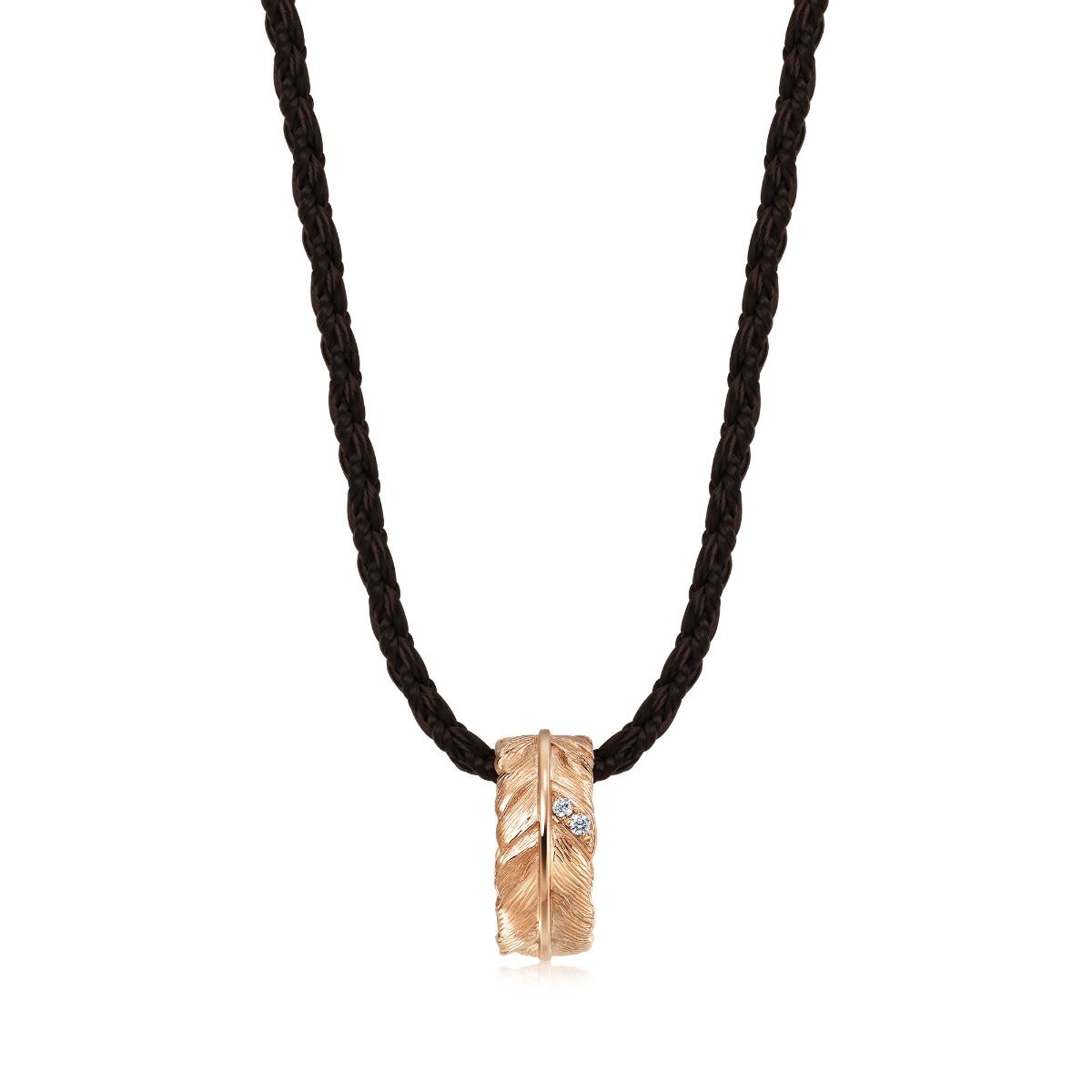 18K Rose Gold Diamond Necklace -  - Aureus Boutique