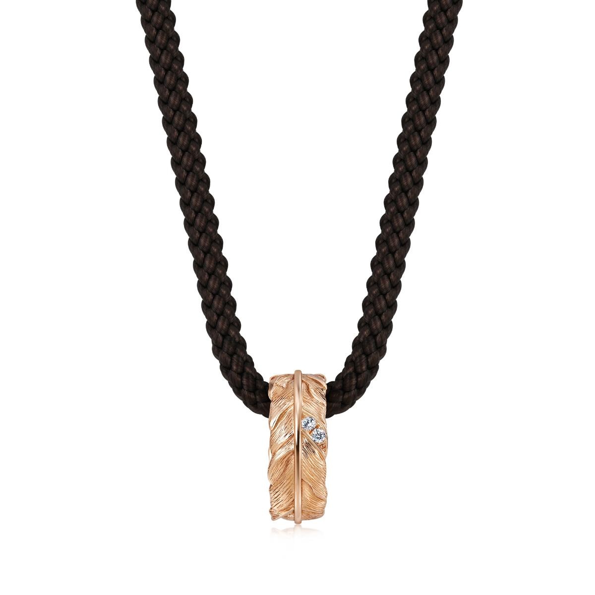 18K Rose Gold Diamond Necklace -  - Aureus Boutique