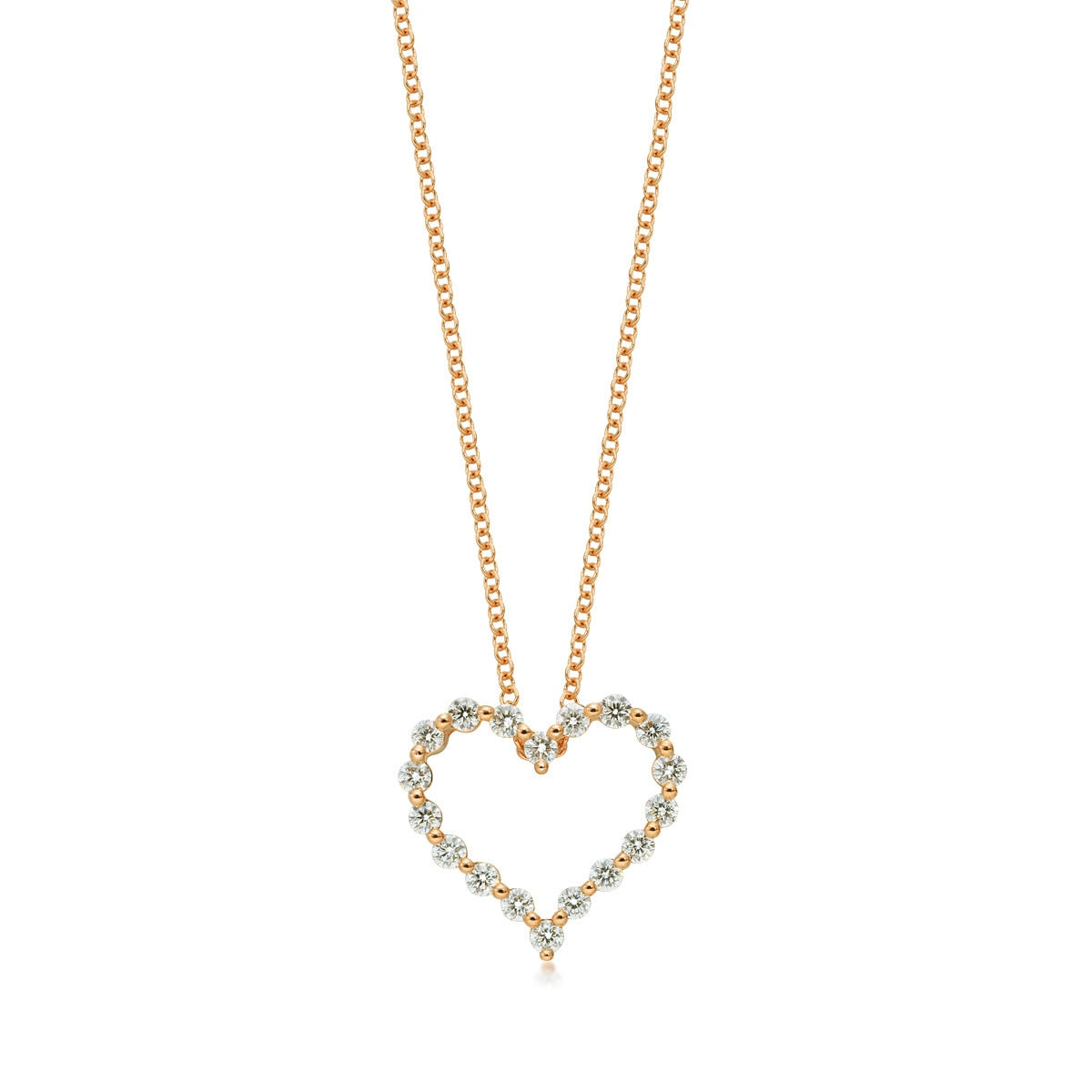 18K Rose Gold Diamond Necklace -  - Aureus Boutique