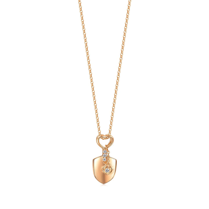 18K Rose Gold Diamond Necklace -  - Aureus Boutique
