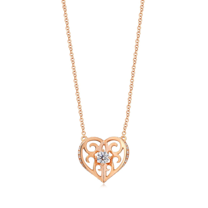18K Rose Gold Diamond Necklace -  - Aureus Boutique