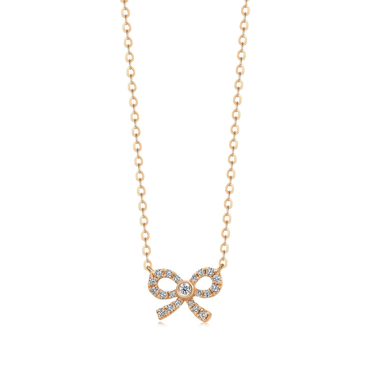 18K Rose Gold Diamond Necklace -  - Aureus Boutique