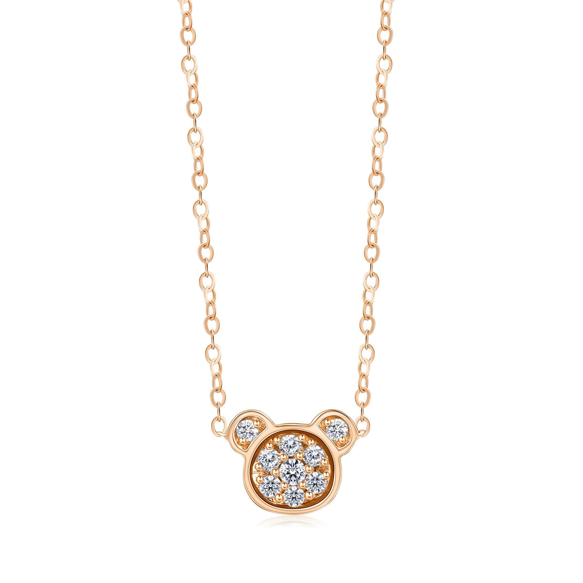 18K Rose Gold Diamond Necklace -  - Aureus Boutique