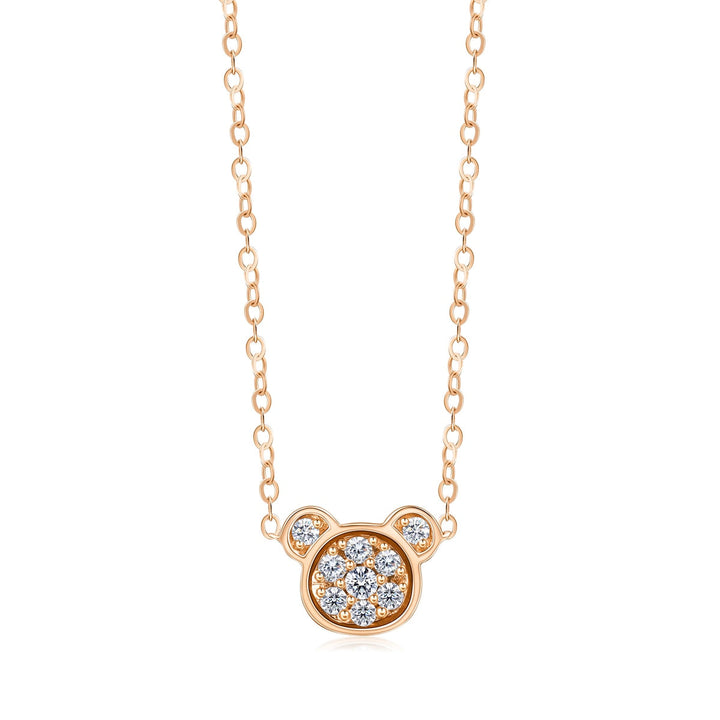 18K Rose Gold Diamond Necklace -  - Aureus Boutique
