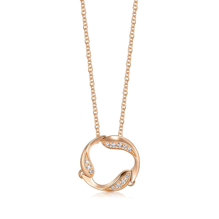 18K Rose Gold Diamond Necklace -  - Aureus Boutique
