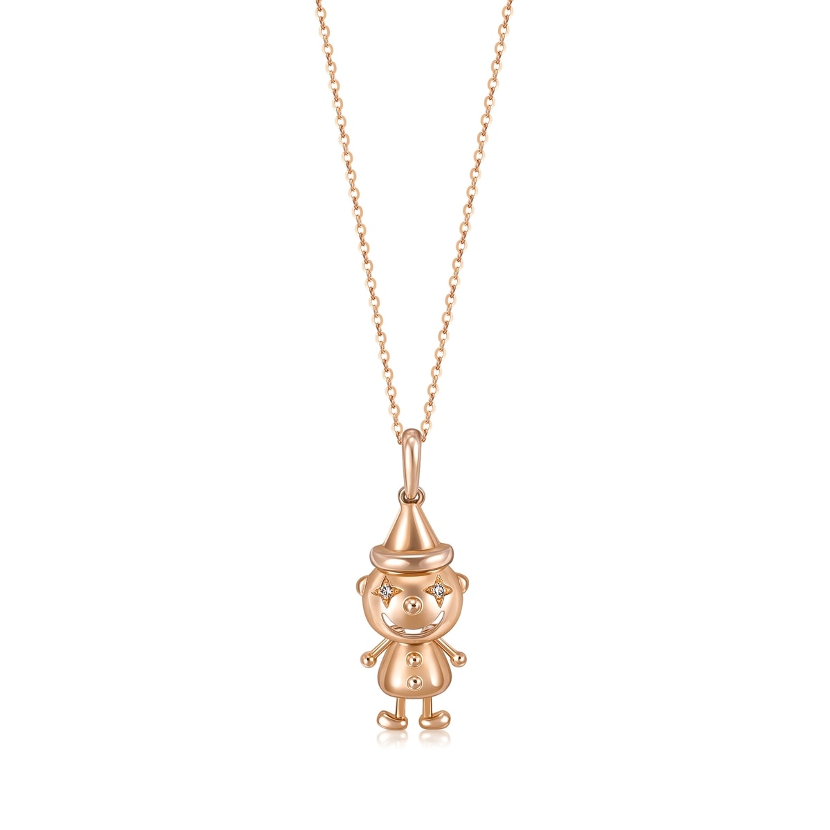 18K Rose Gold Diamond Necklace -  - Aureus Boutique