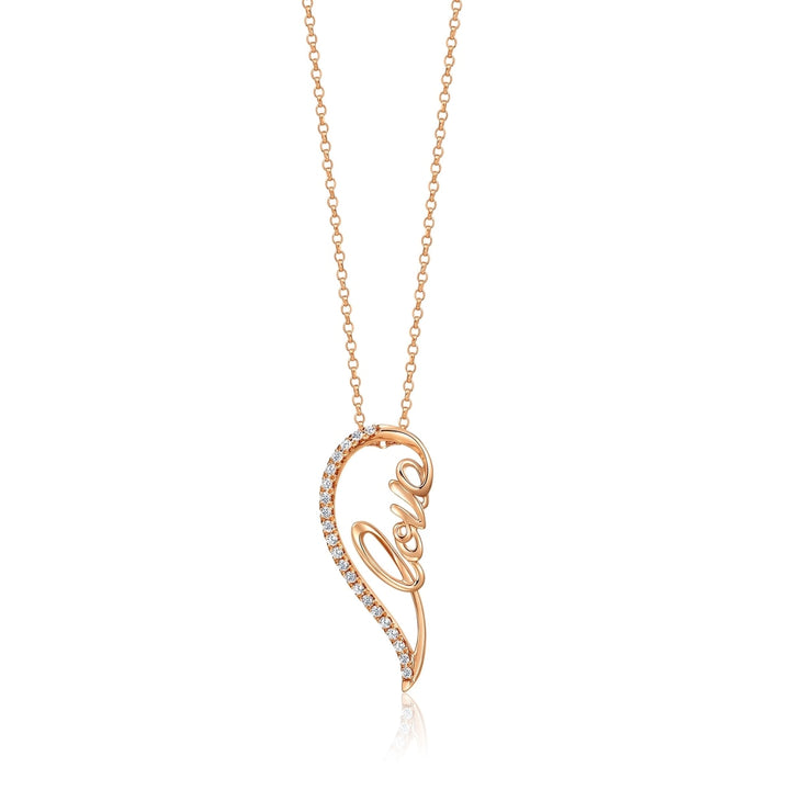 18K Rose Gold Diamond Necklace -  - Aureus Boutique