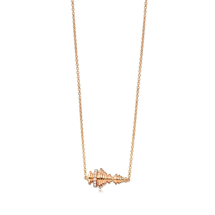 18K Rose Gold Diamond Necklace -  - Aureus Boutique