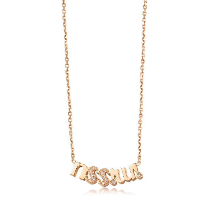 18K Rose Gold Diamond Necklace -  - Aureus Boutique