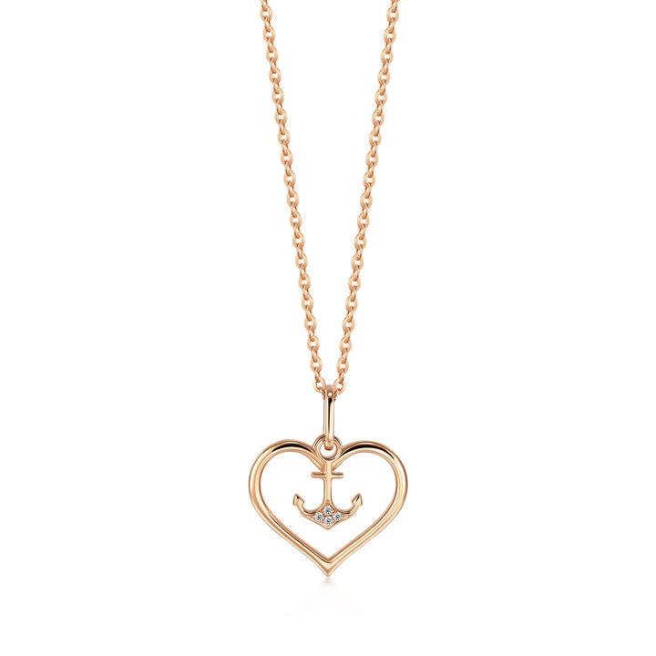 18K Rose Gold Diamond Pendant -  - Aureus Boutique