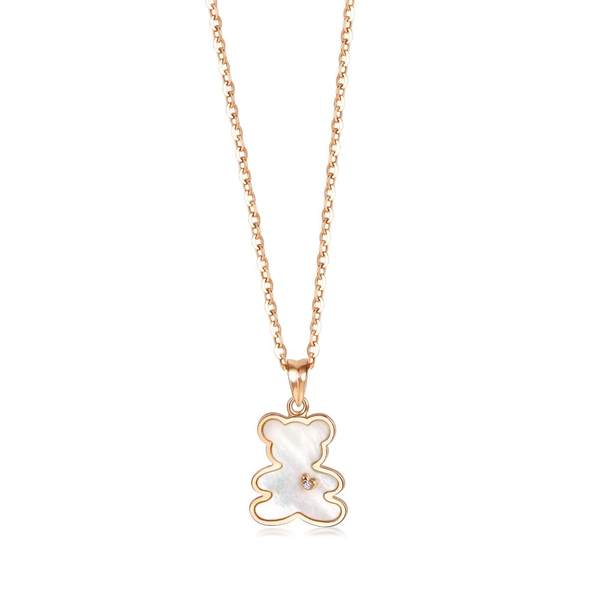 18K Rose Gold Diamond Pendant -  - Aureus Boutique